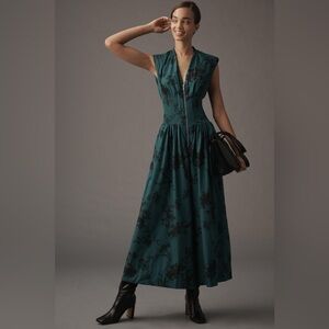 Anthropologie Tommie Jumpsuit Small Teal and Black